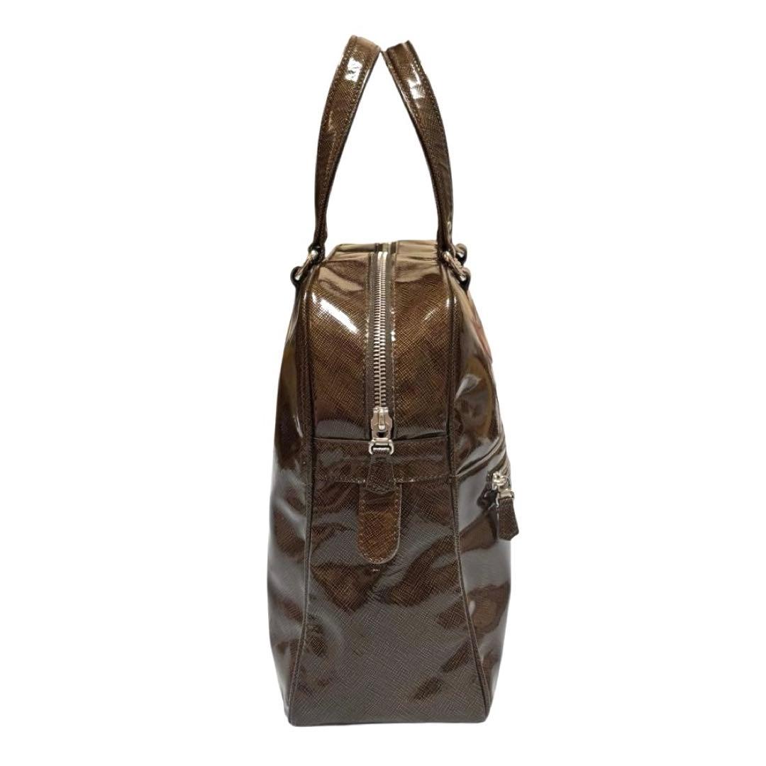 人気　ジャックルコー　リスボン　ボストンバッグ　エナメル　ブラウン　A4収納可