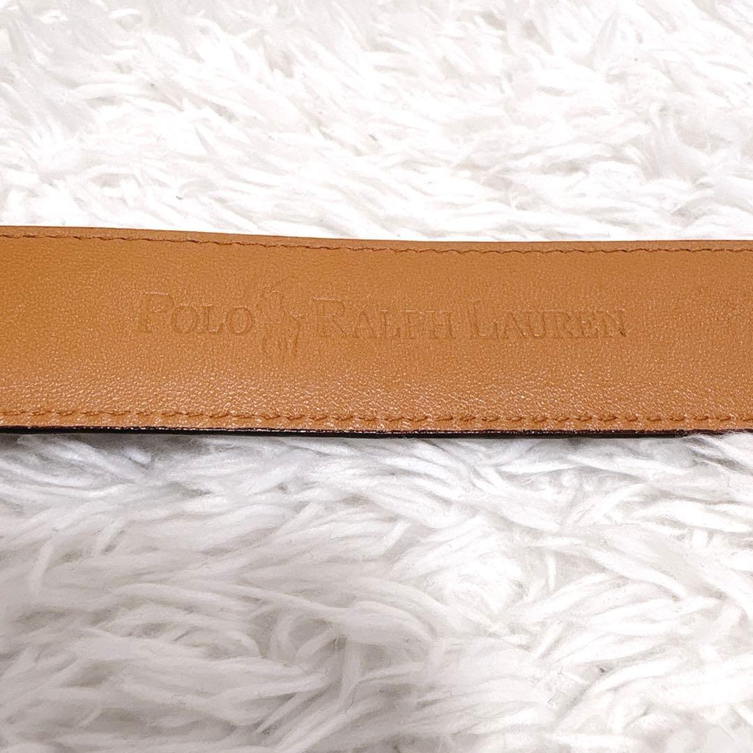 ポロラルフローレン レザーベルト 牛革 本革 ブラウン RALPH LAUREN