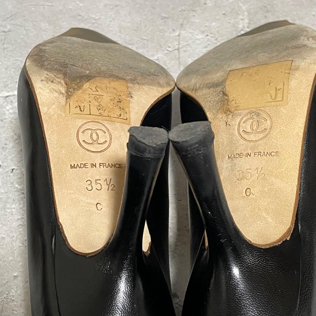 シャネル　CHANEL （35.5） ハイヒールパンプス　ココマーク　バイカラー