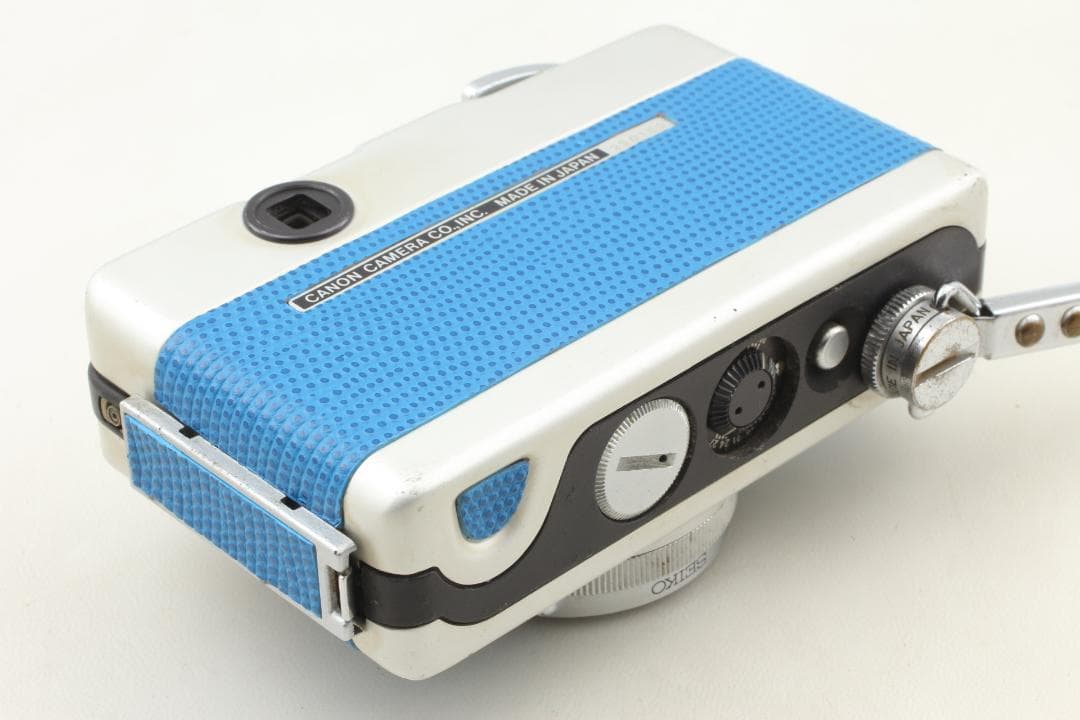 【整備済　美品】ブルー Canon Demi EE17　露出計OK #1321