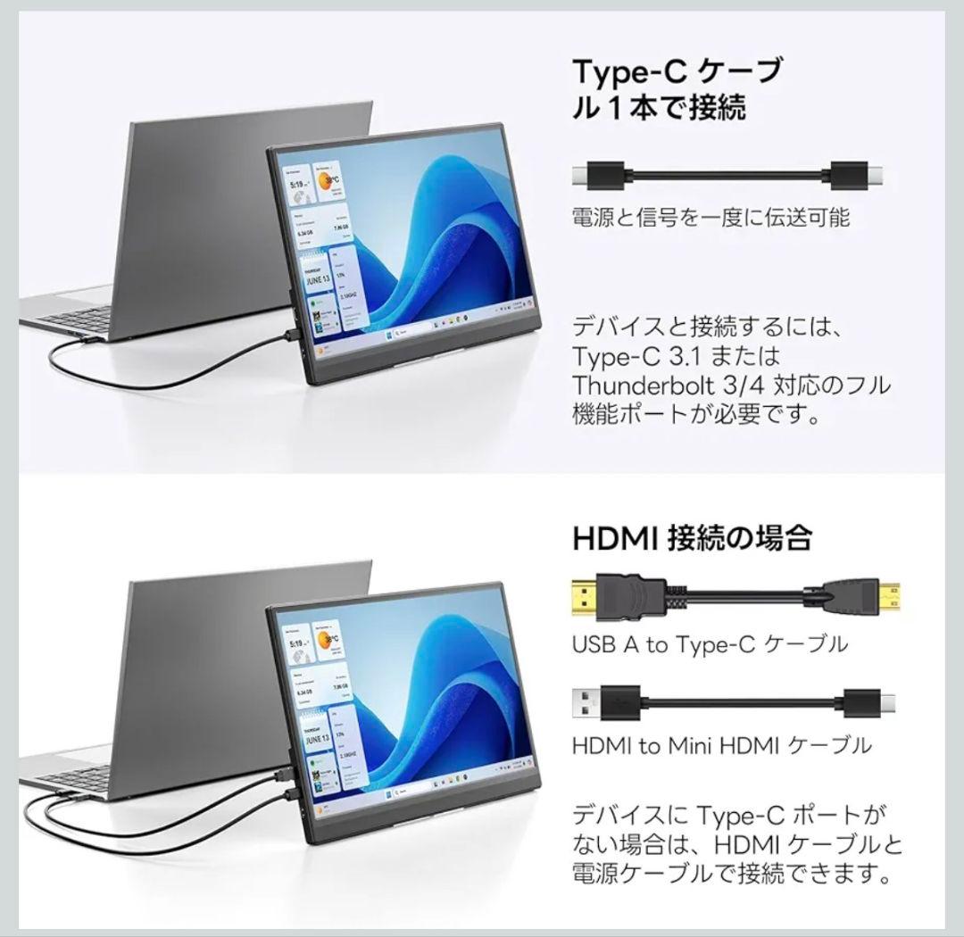 新品 モバイルモニター ディスプレイ 15.6インチ splay FHD