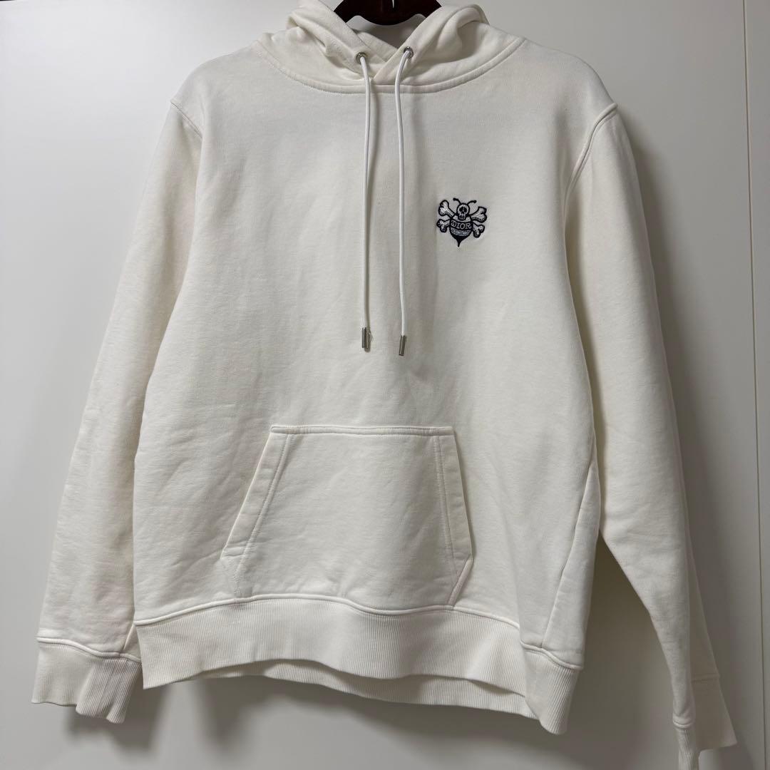 Dior フード付きパーカー 裏起毛 ホワイト