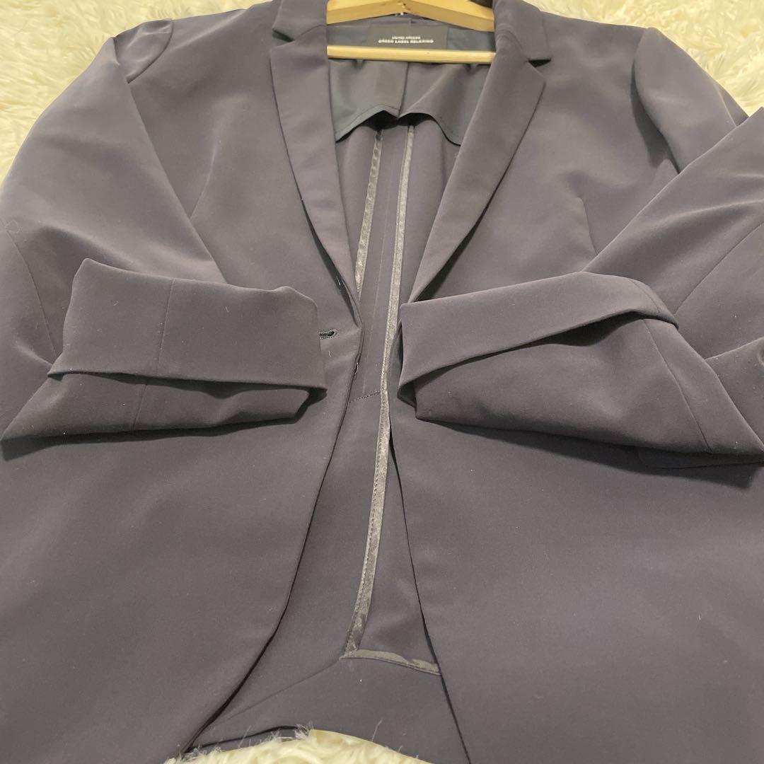 美品 42【green label relaxingテーラードJKパンツスーツ】