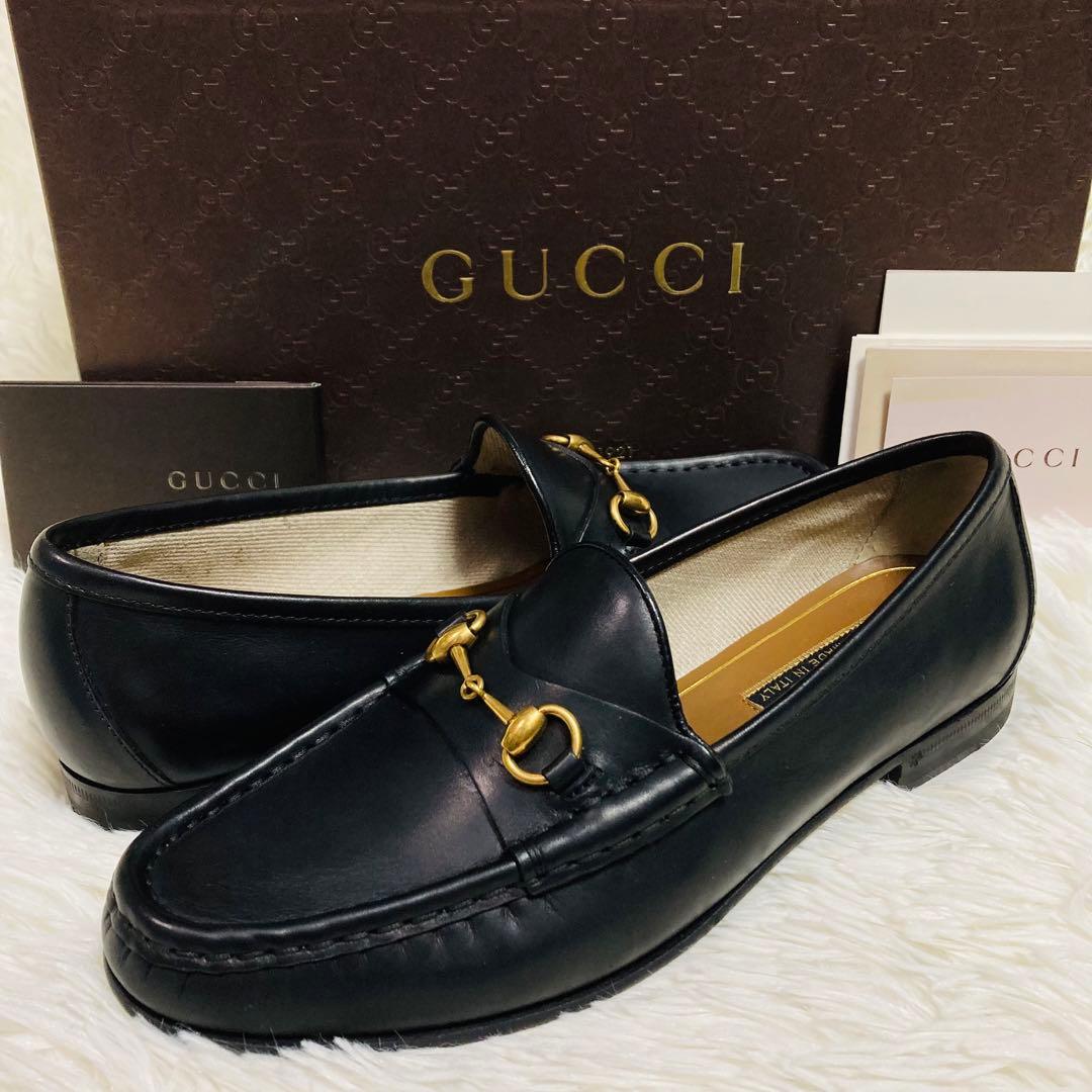 GUCCI グッチ　ゴールド ホースビット36  ローファー 1953 ブラック
