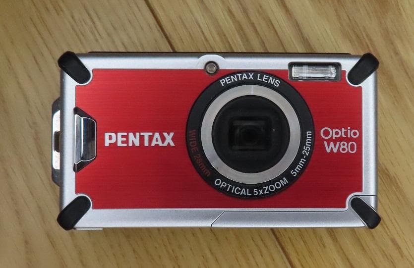PENTAX Optio W80 レッド 本体と付属品