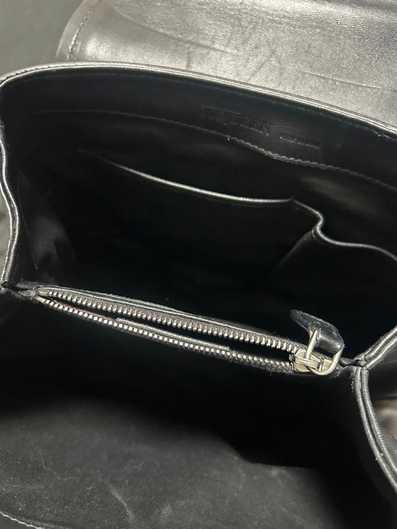 や*こ様 Alexander McQueen ブラックレザー サドルハンドバッグ