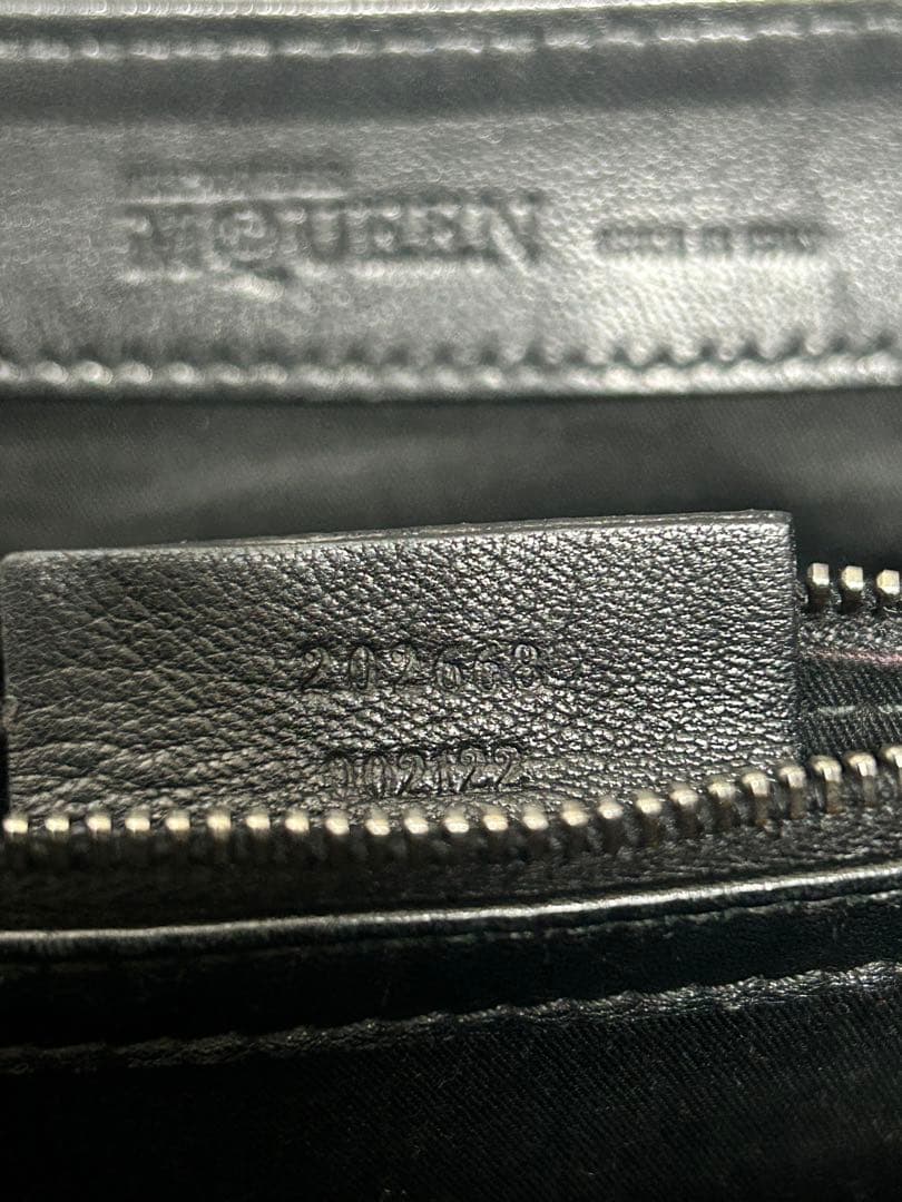 や*こ様 Alexander McQueen ブラックレザー サドルハンドバッグ