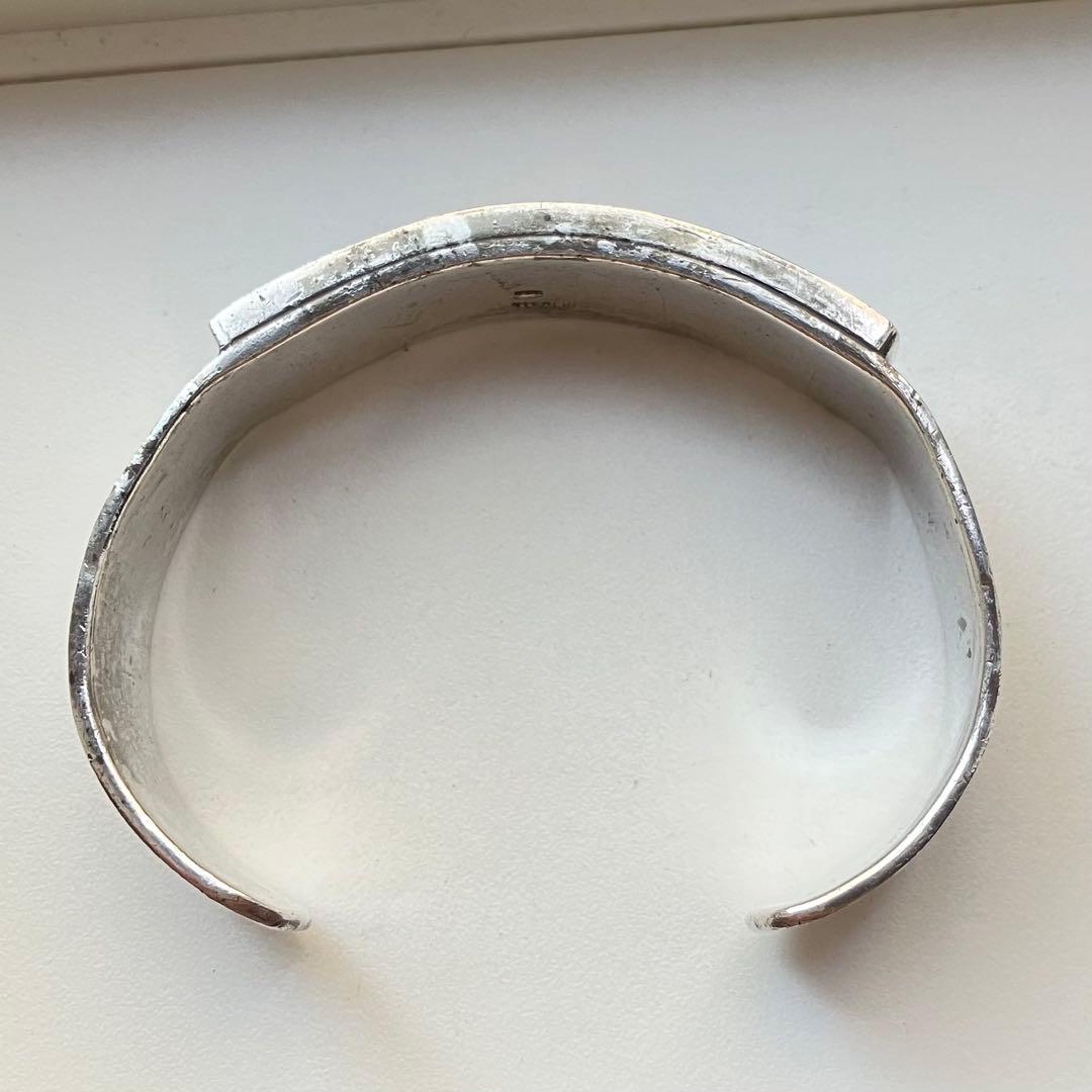 47g ズニ族 スターリングシルバー インレイ マルチストーン ブレスレット