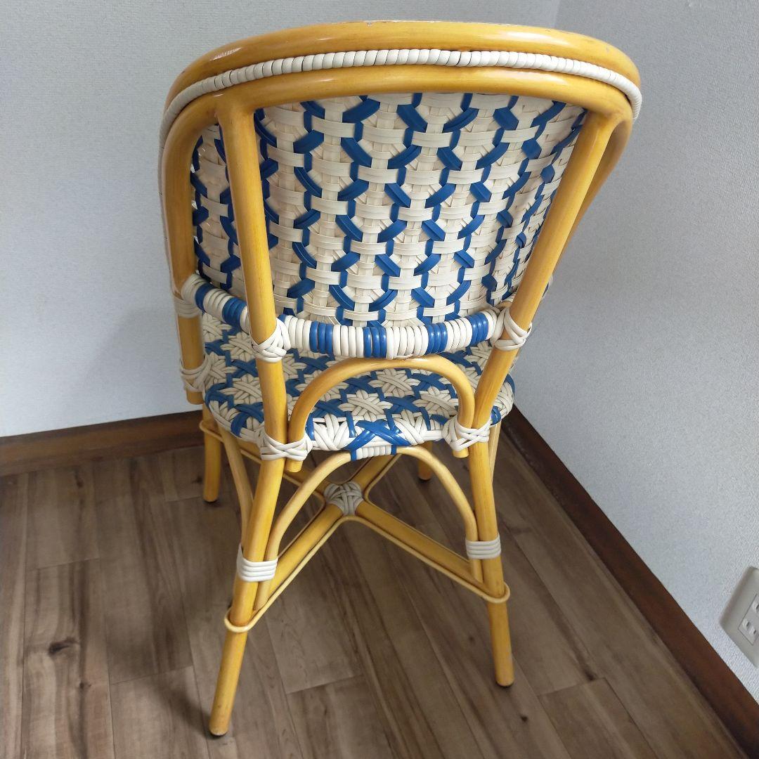 ペタルチェア ラタンチェア　ビニール✕木製　アンティーク　ヴィンテージ