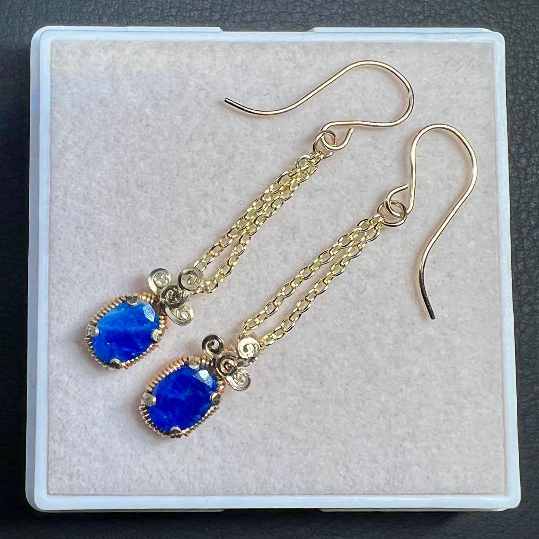 【for ばにょりん様】アフガナイト　ワイヤーラッピング　イヤリング