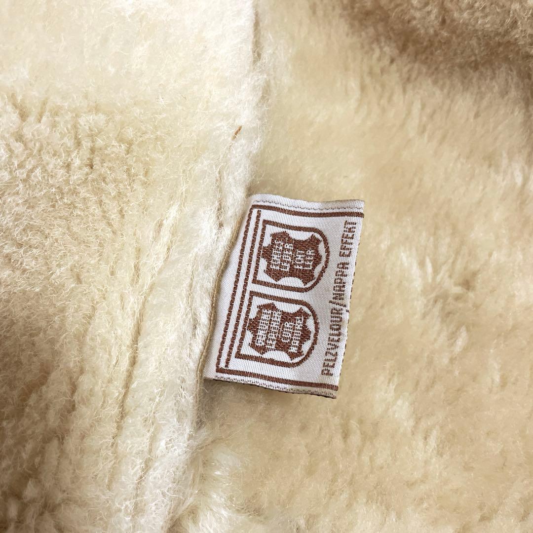 80s！極暖！トルコ製 羊革 ムートンジャケット ボア ランチコート ラムスキン