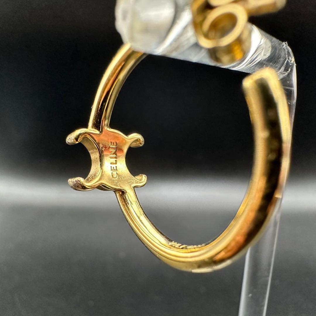 極美品✨　セリーヌ　ピアス　アシメントリック　ゴールド　1335