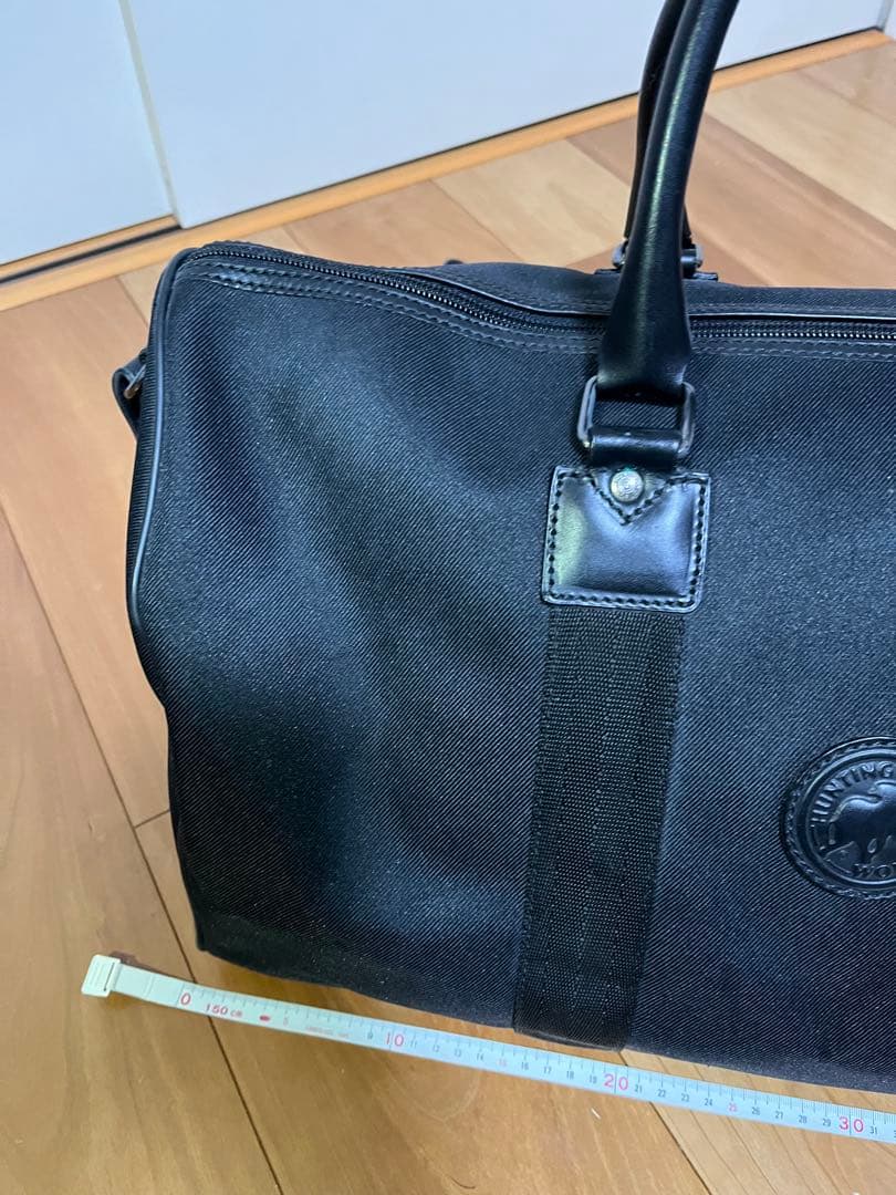 【純正ショルダーストラップ付き】ハンティングワールド ボストンバッグ 黒