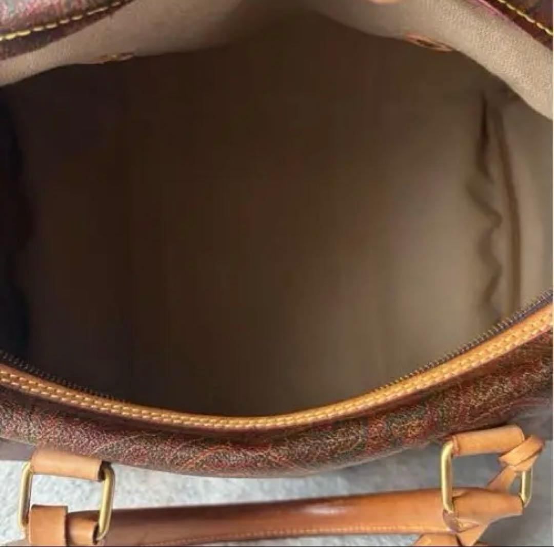 ETRO ブラウン ボストンバッグ ペイズリー柄