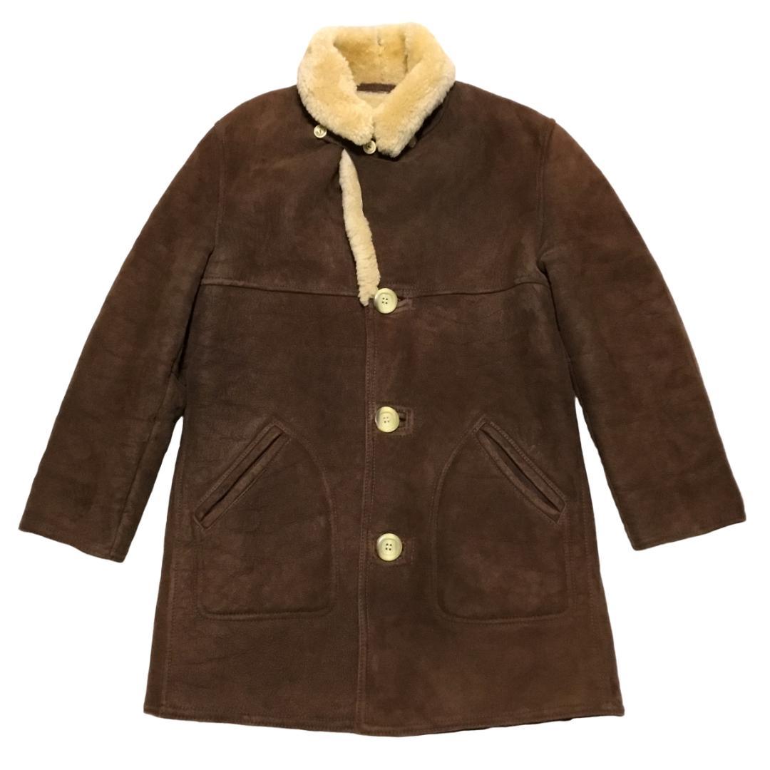 希少米製 80s MATTERHORN シープスキン ムートンロングコート 36