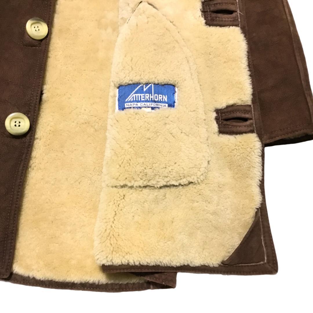 希少米製 80s MATTERHORN シープスキン ムートンロングコート 36