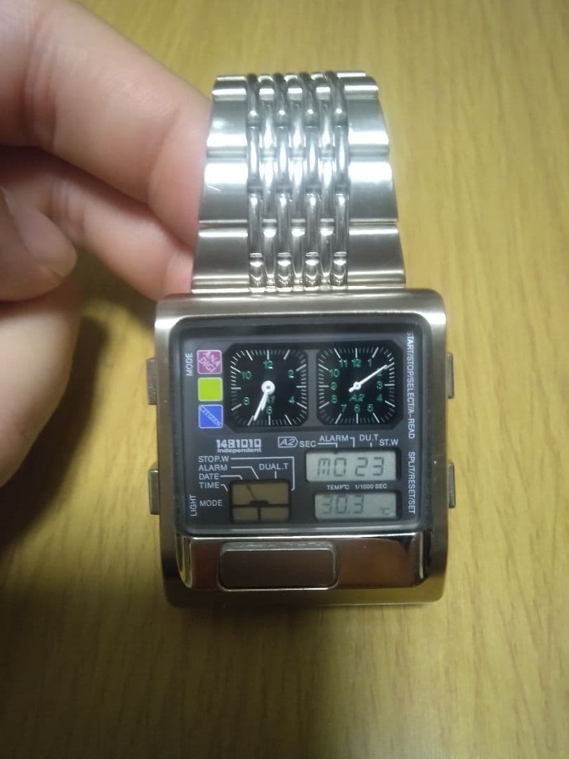 美品稼動　シチズン　アナデジテンプ independent　希少　1481010