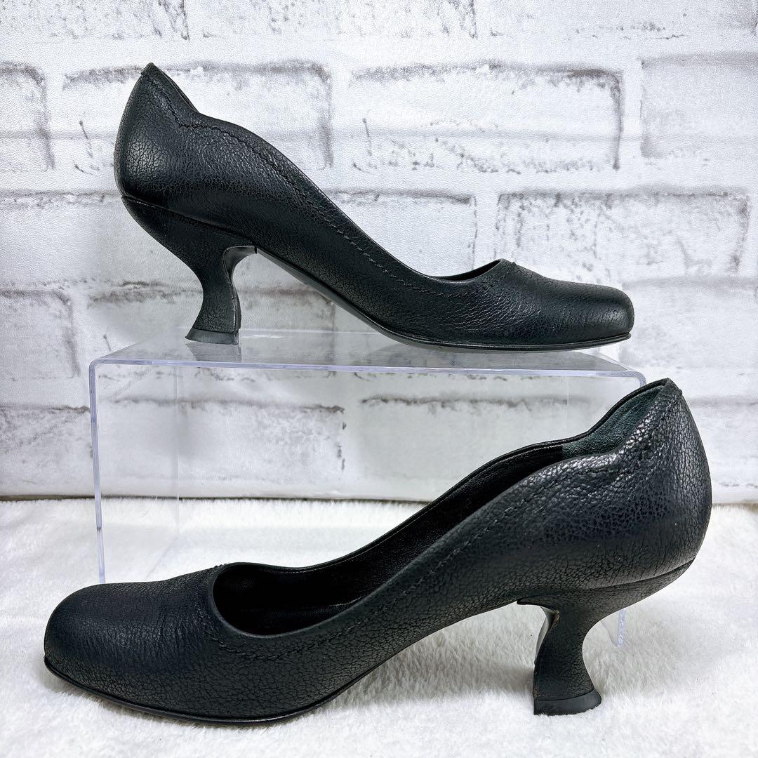 美品✨PRADA　プラダ　レザー　ブラック　23.5㎝