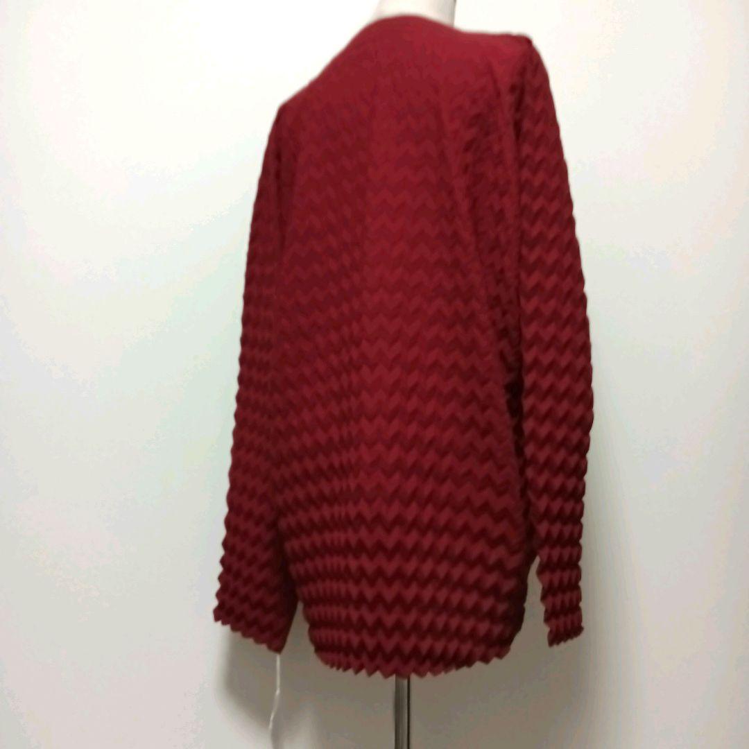 【未使用品/タグ付】イッセイミヤケ　23年製 立体テクスチャ加工 カーディガン