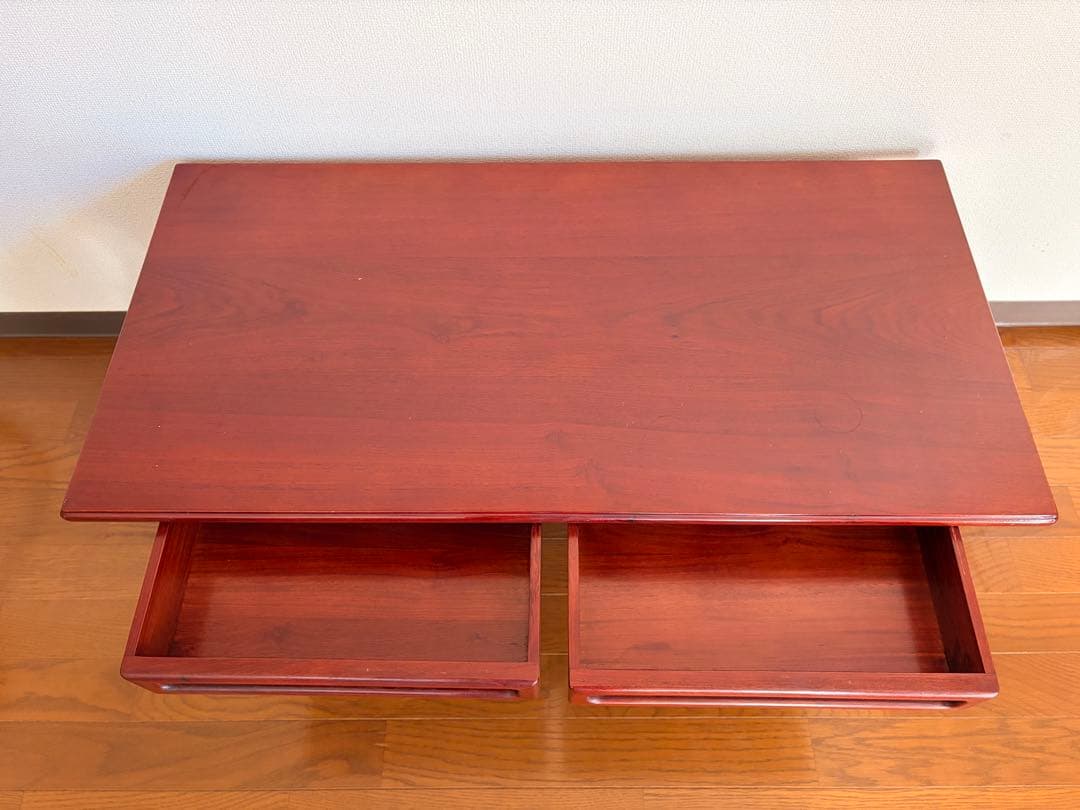 古物　古い文机　引き出し付き