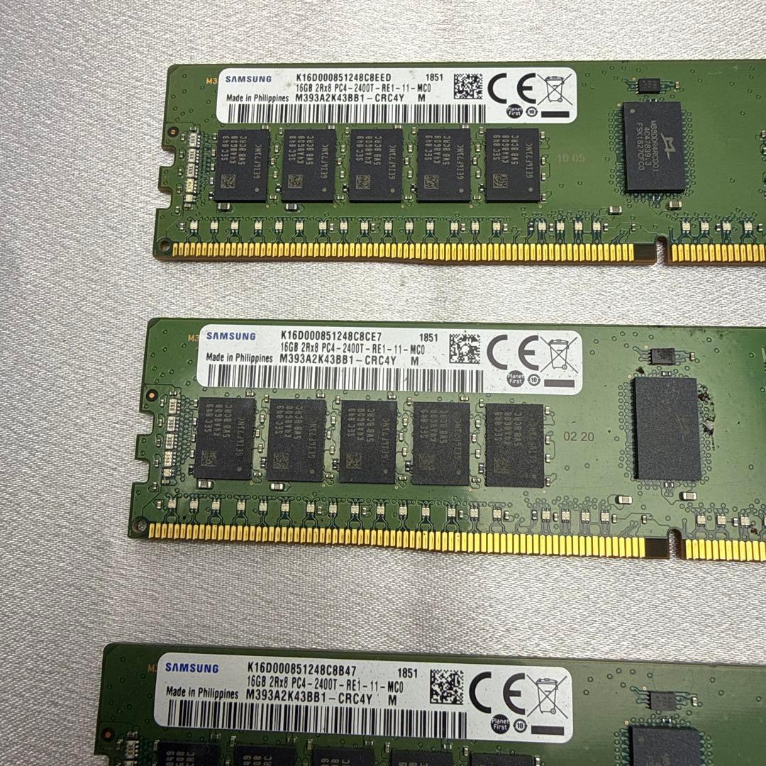 Samsung DDR4 16GB メモリ 2400MHz三点