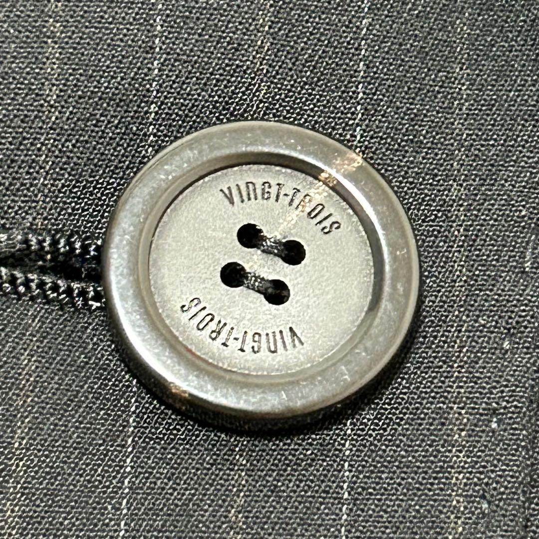 23区 46 大きいサイズ パンツスーツ ダークネイビー ストライプ 3XL