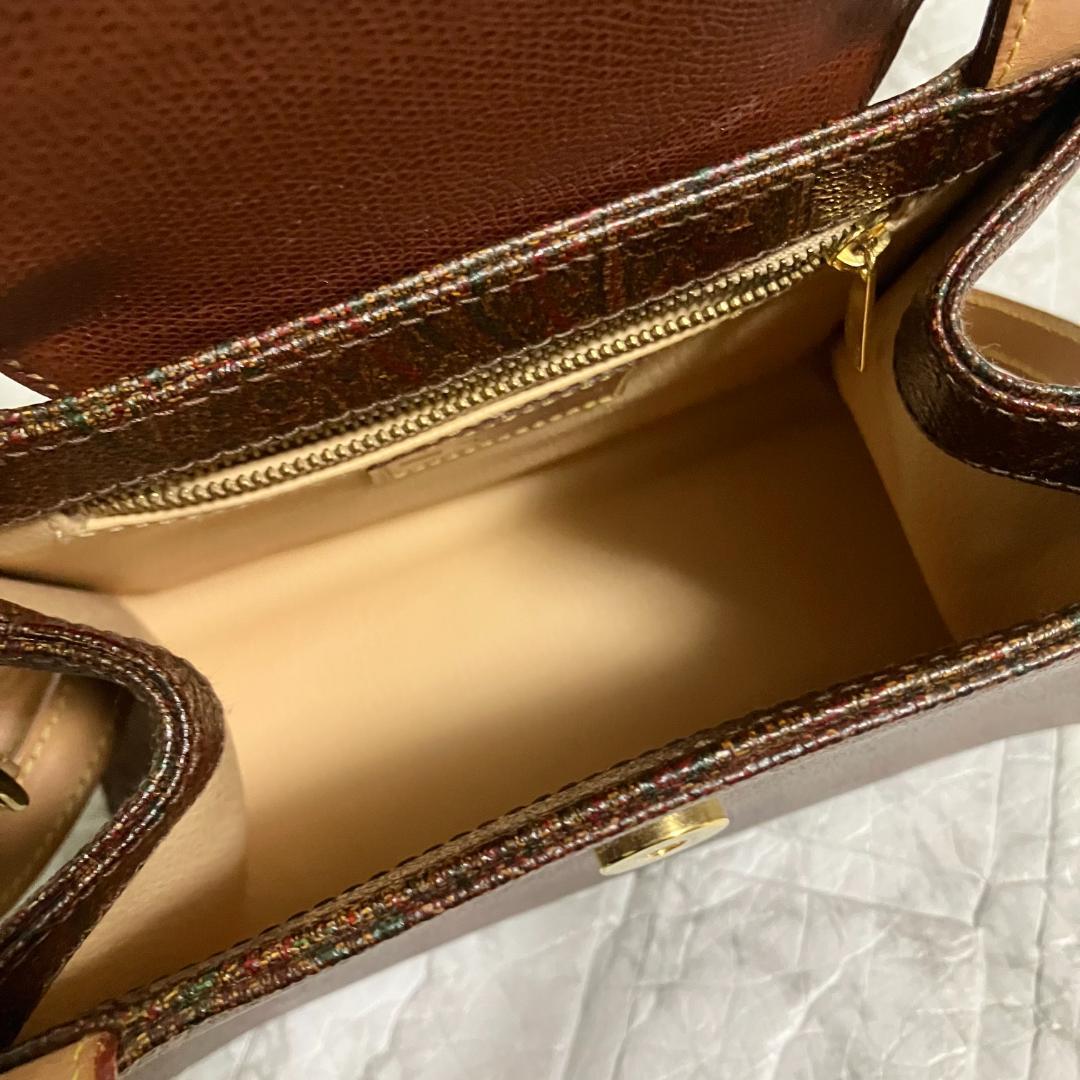 極美品◎エトロ ETRO ペイズリー柄 PVC×レザー 2WAY ハンドバッグ