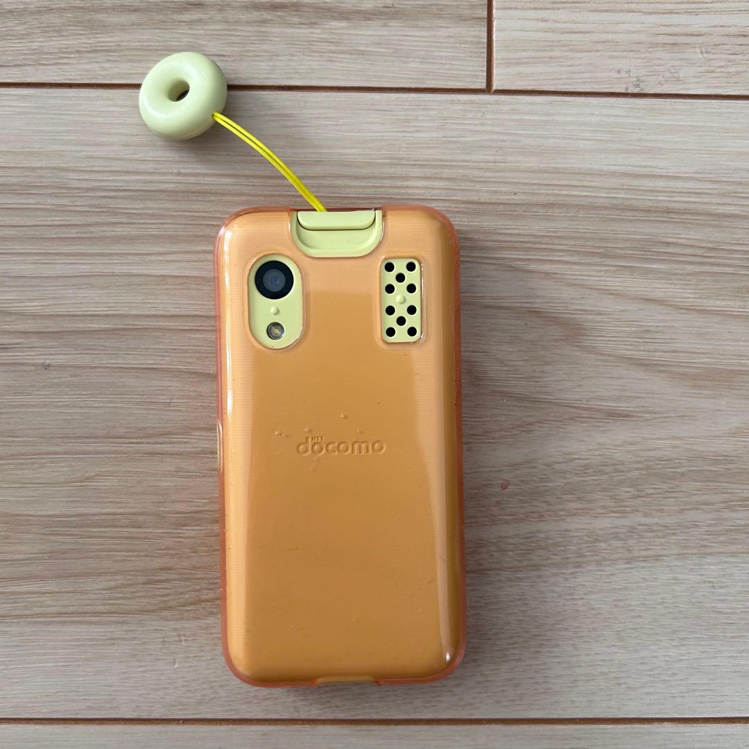 キッズケータイ KY-41C docomo イエロー　カバー付き