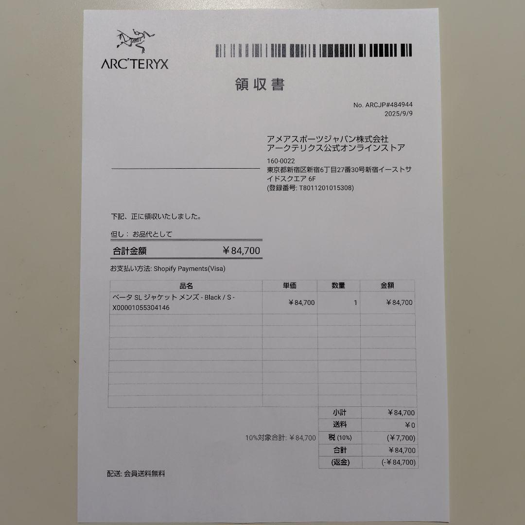 《yy》　ARC'TERYX　アークテリクス　ベータSLジャケット