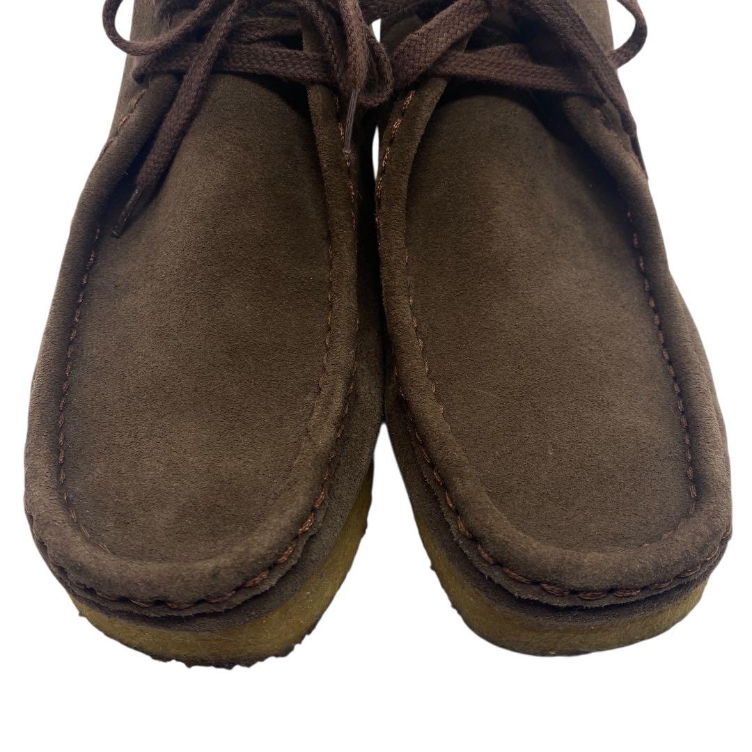 【極美品】 CLARKS クラークス　25cm ワラビー モカシン スエード 茶