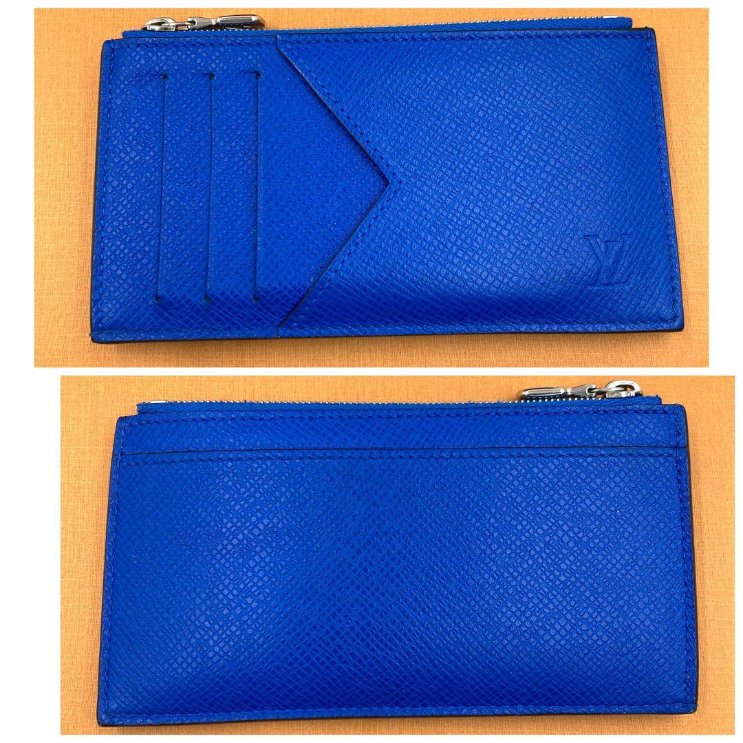 【極美品】ルイヴィトン タイガ カードホルダー フラグメントケース ブルー