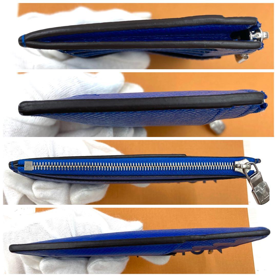 【極美品】ルイヴィトン タイガ カードホルダー フラグメントケース ブルー