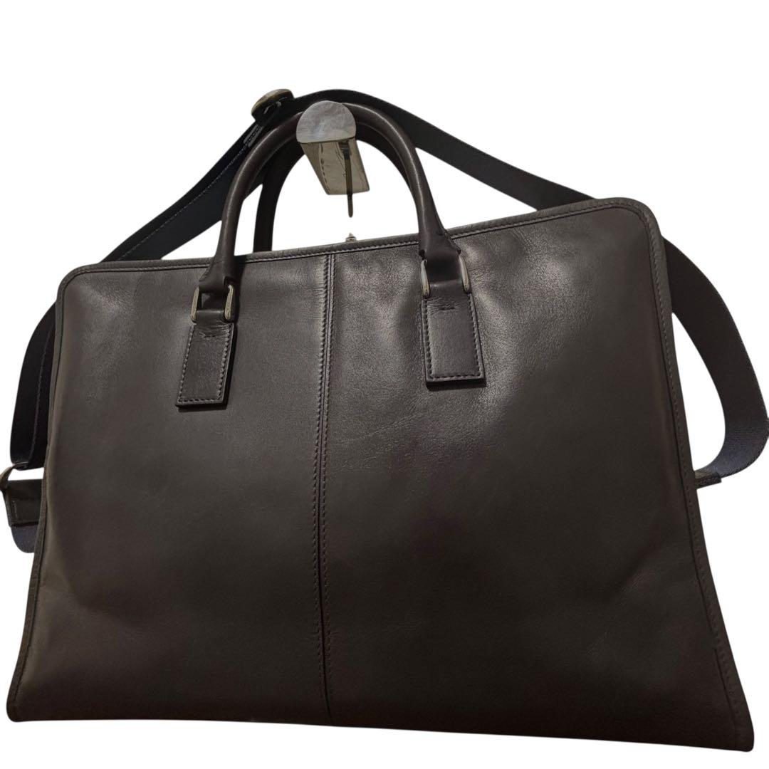 希少✨フラソリティ　2way ショルダーバッグ　ビジネス　ブラック　レザー