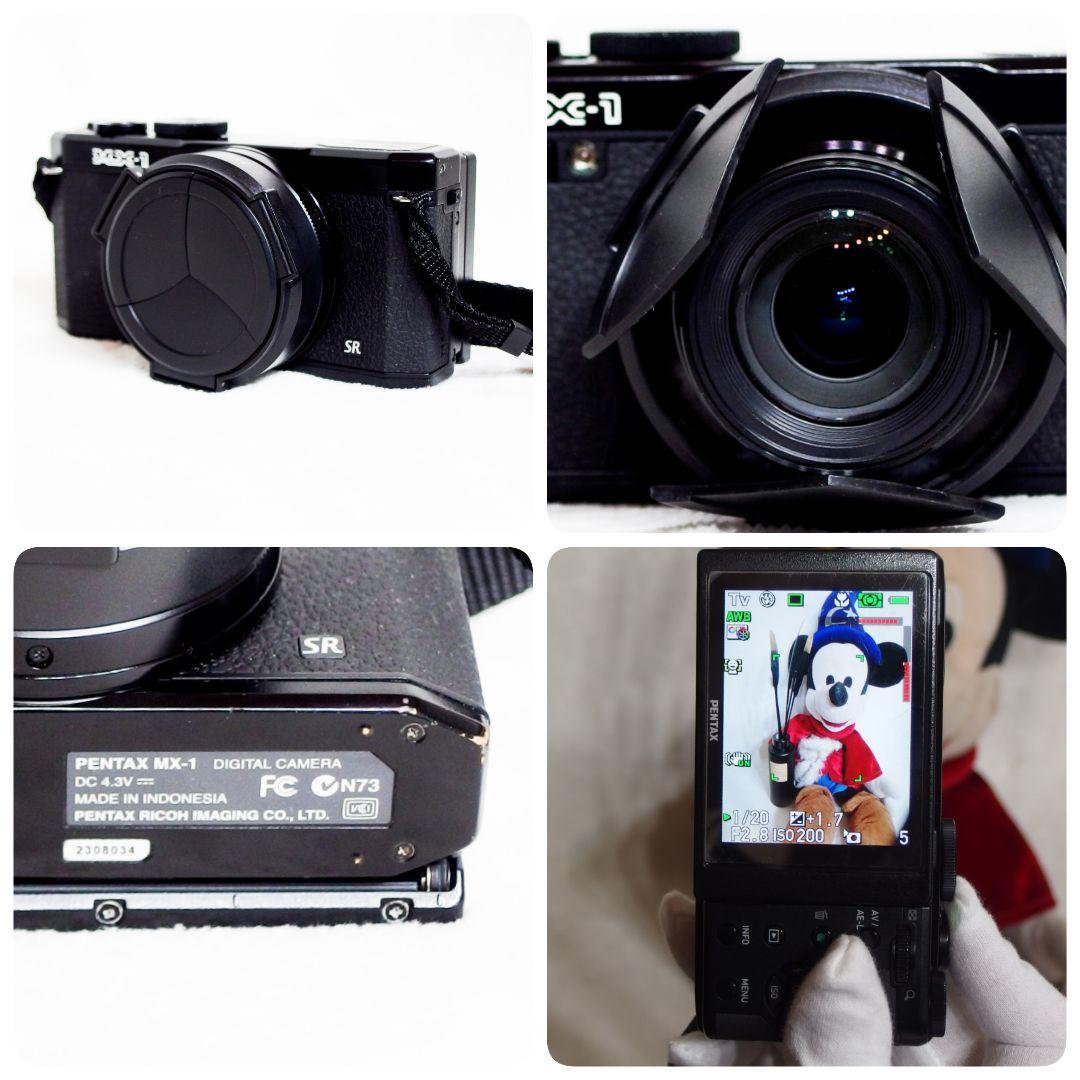 美品 ショット数 少ない PENTAX MX-1 ブラック バッテリー2個付き