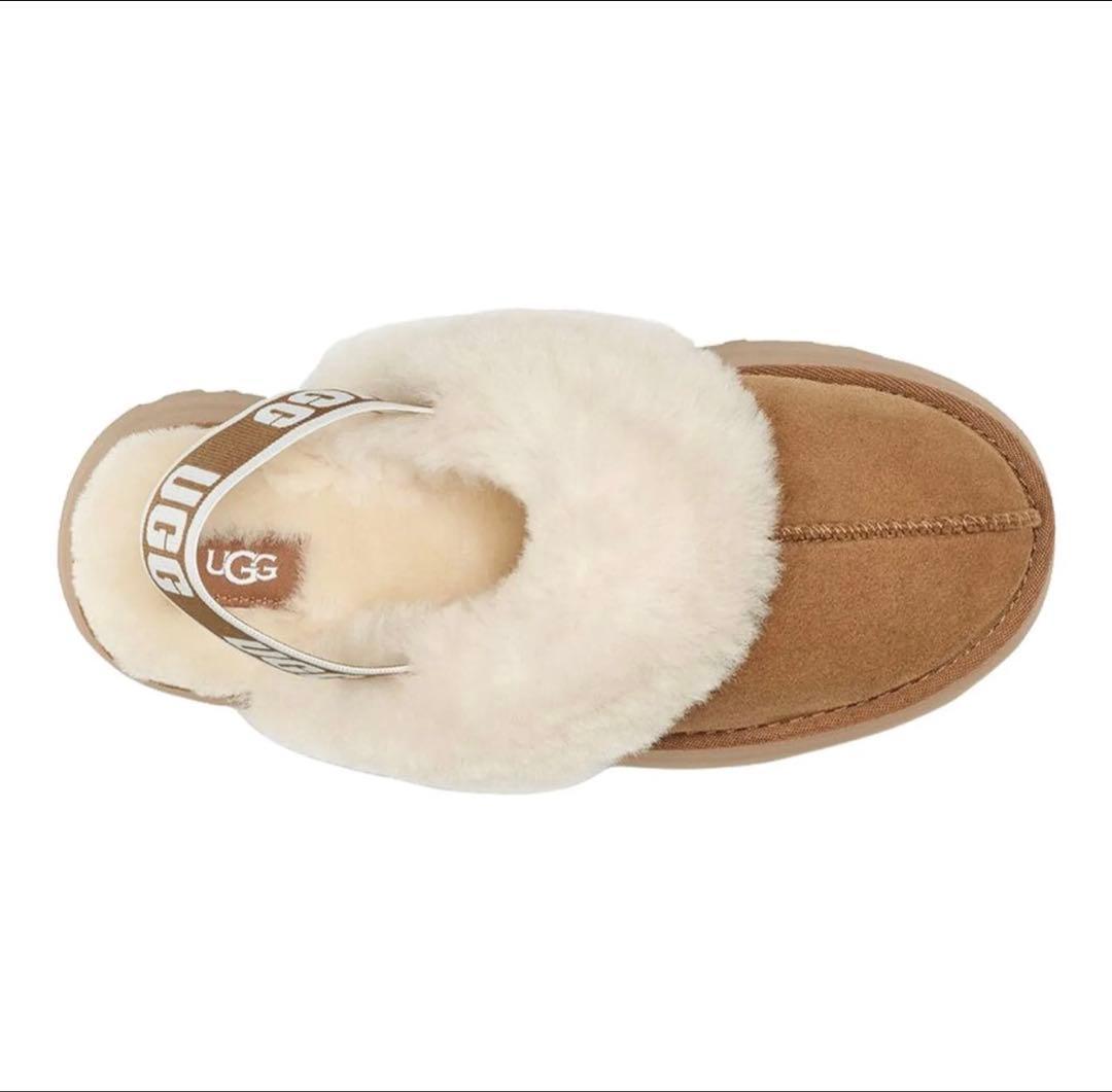 【UGG】 ファンケット＊24.0＊厚底ファーサンダル＊US正規品新品