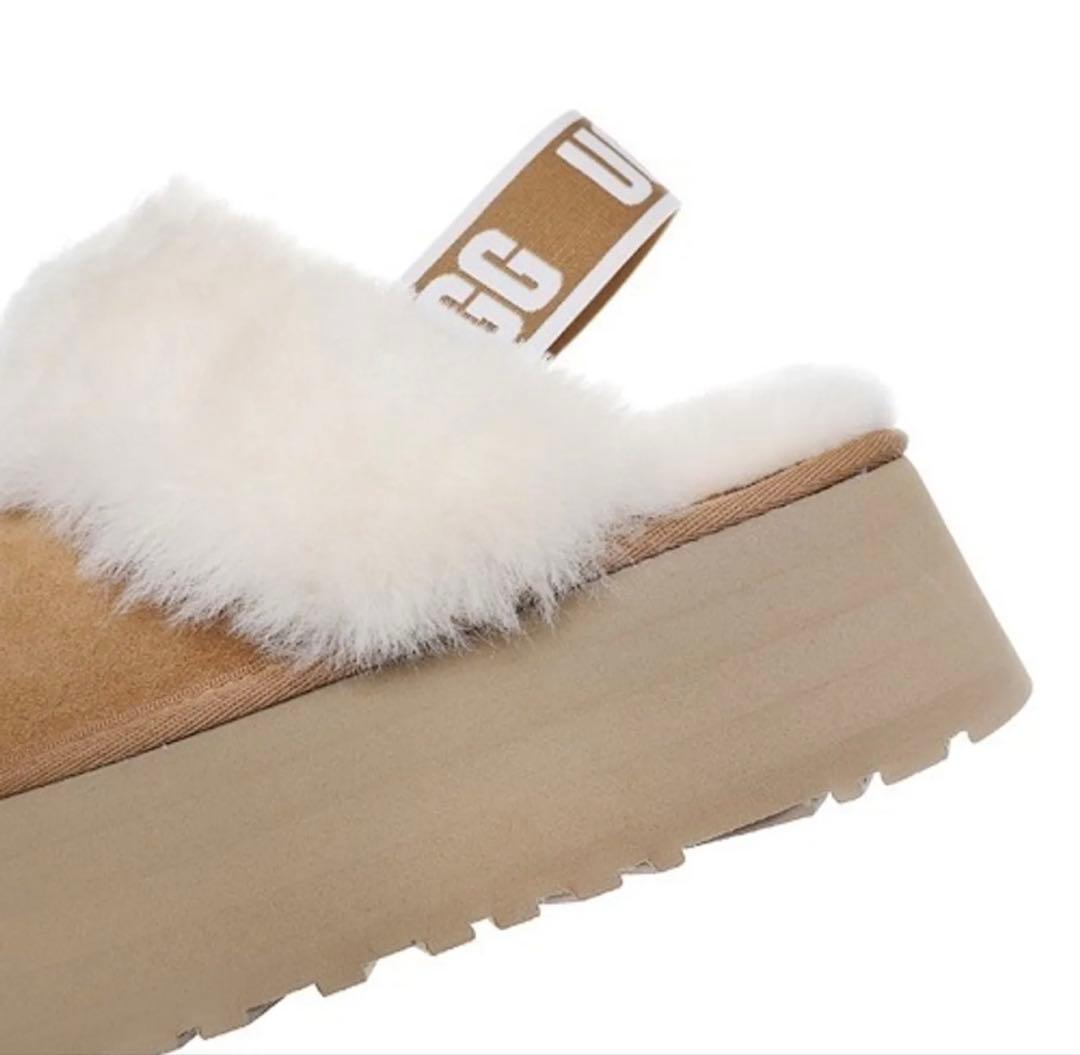 【UGG】 ファンケット＊24.0＊厚底ファーサンダル＊US正規品新品