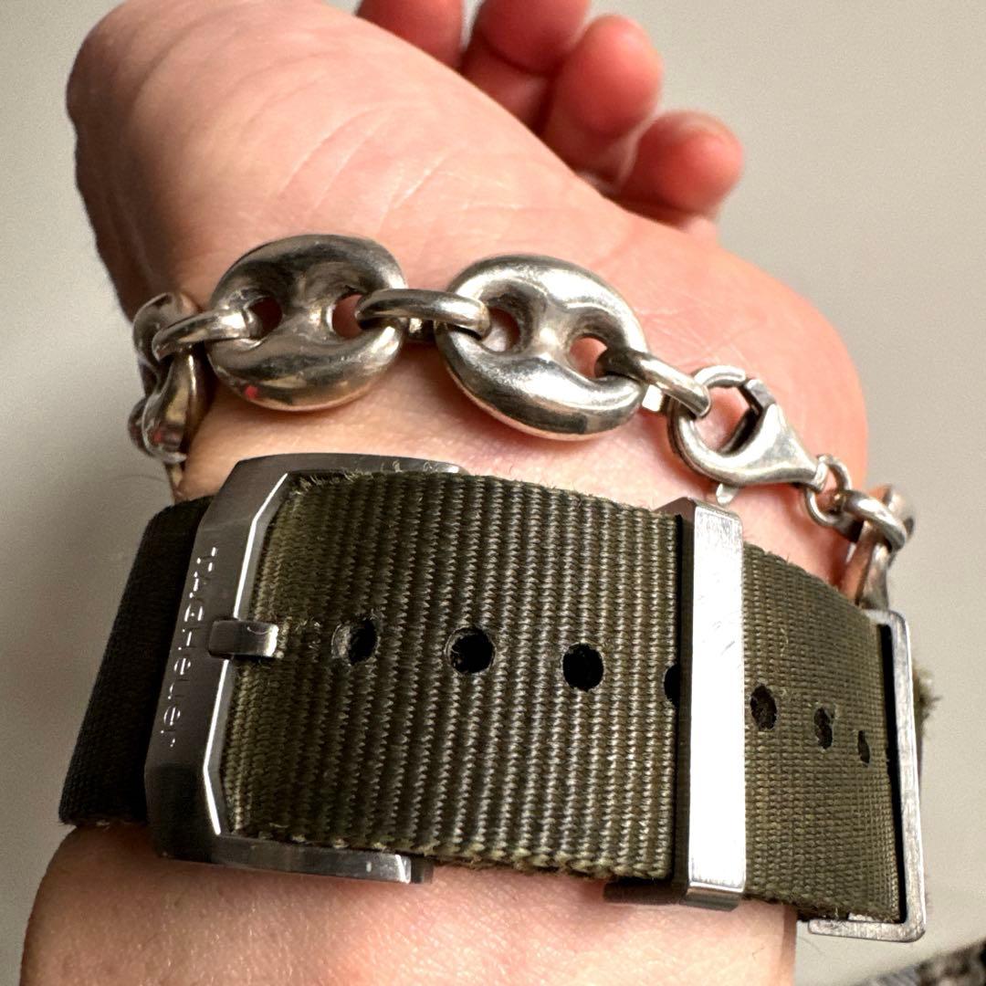 アンカーチェーンシルバーブレスレット　SV925　70s〜80sビンテージ