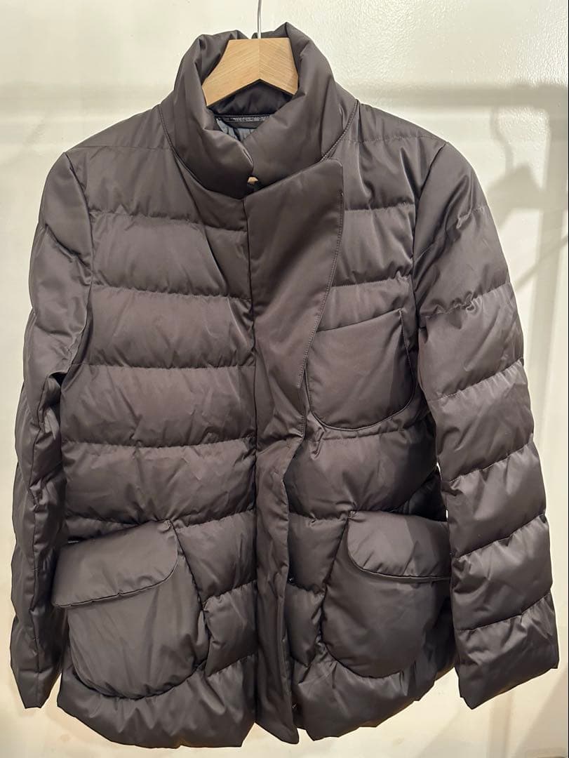 【新品未使用•タグ付✨】ユニクロ +J ダウンジャケット ブラウン 光沢 S