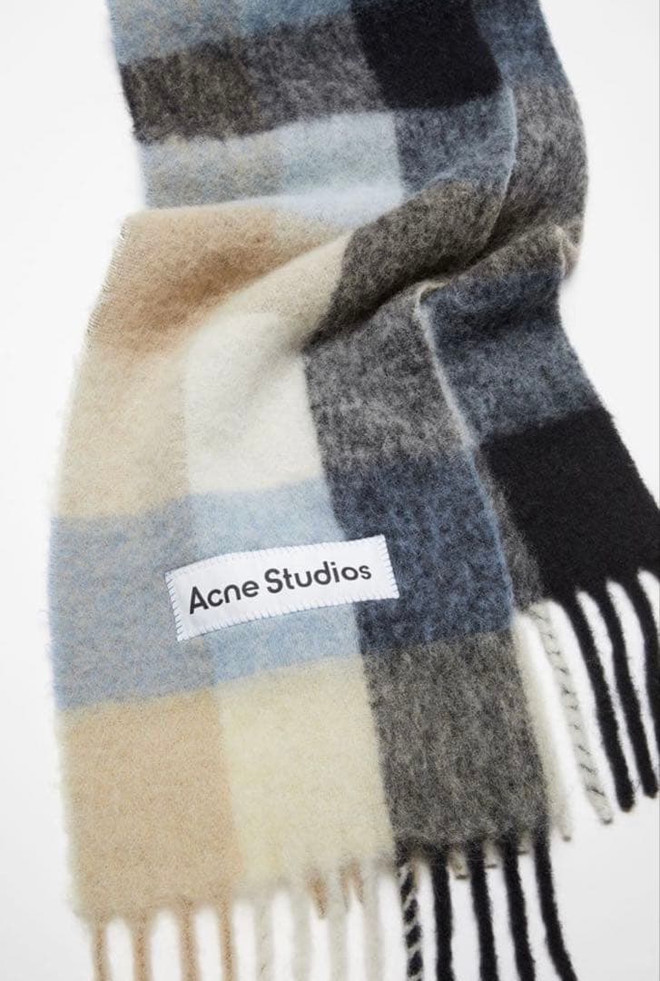 【新品タグ付き】正規品 Acne Studios モヘアチェックマフラー
