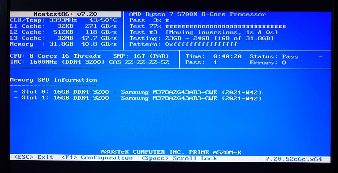 Samsung DDR4 3200 16GB ×2 計 32GB 【動作確認済】