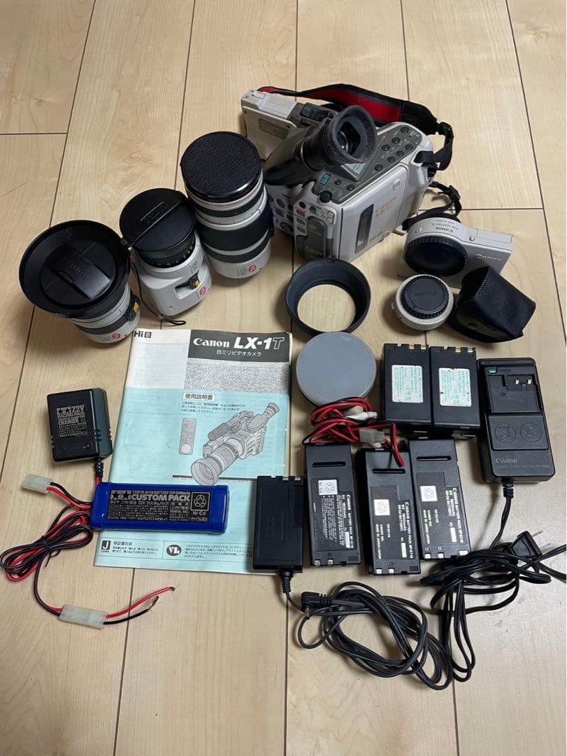 Canon LX-1T Hi8 8ミリビデオカメラ レンズ3本付 ジャンク品