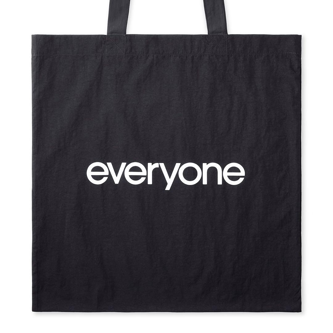 バッグ everyone nylon logo tote black