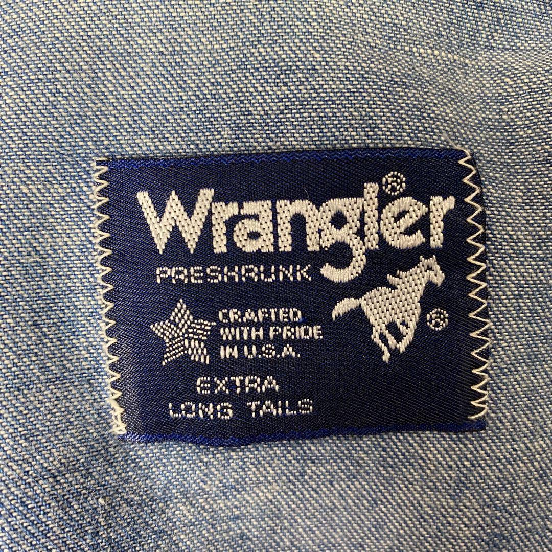 80's ラングラー ホースタグ　USA製 Mサイズ相当　デニムシャツ