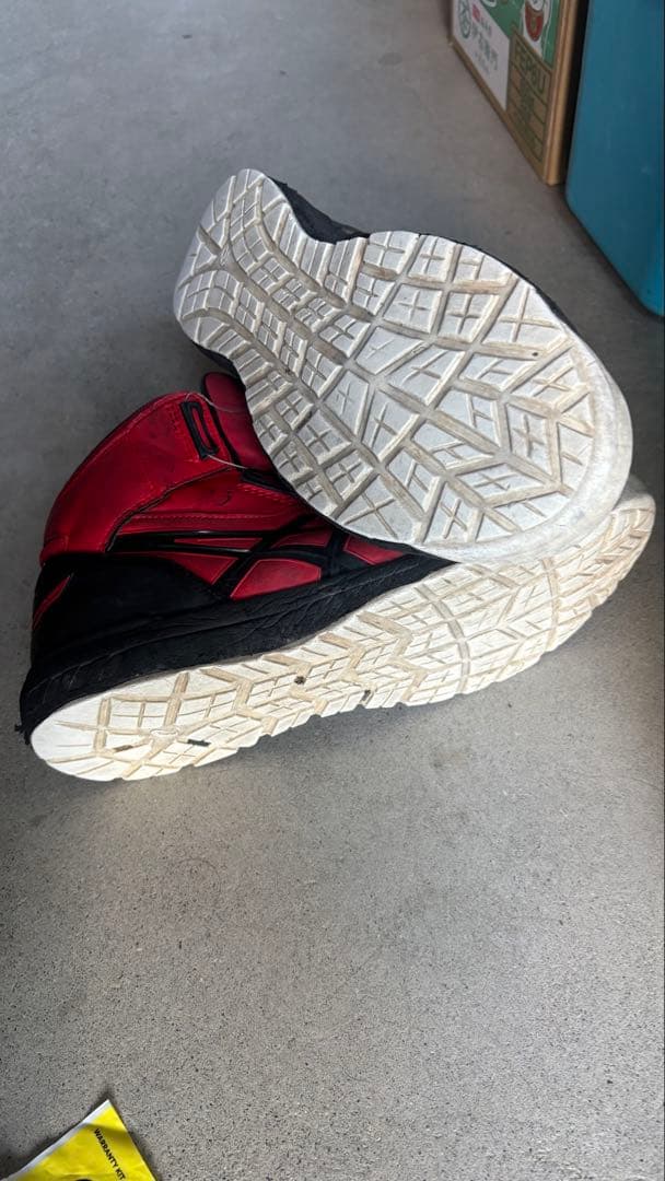 アシックス BOAシステム安全靴 レッドハイカット 28.0㎝