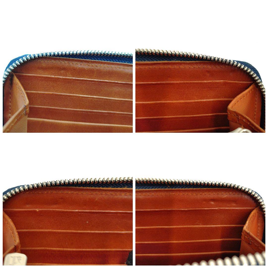 【美品】GAUDIE ガウディ クロコダイル 長財布 JRA ネイビー