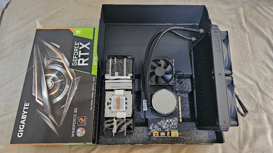 GIGABYTE RTX2070、NZXT KRAKEN X63 280mm