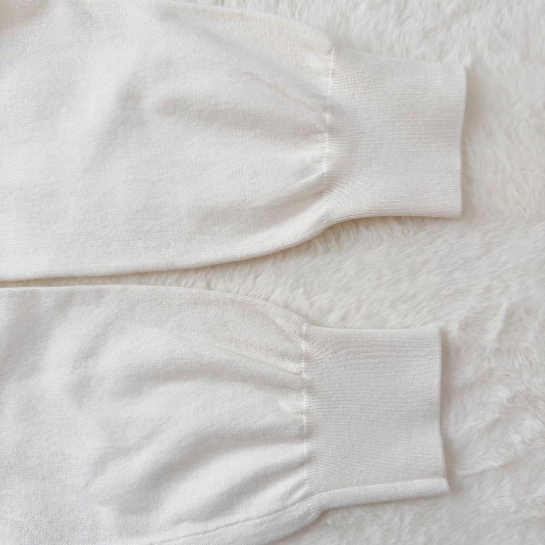 新品✨ CABaN コットンカシミヤプレーンクルーネックプルオーバー ホワイト