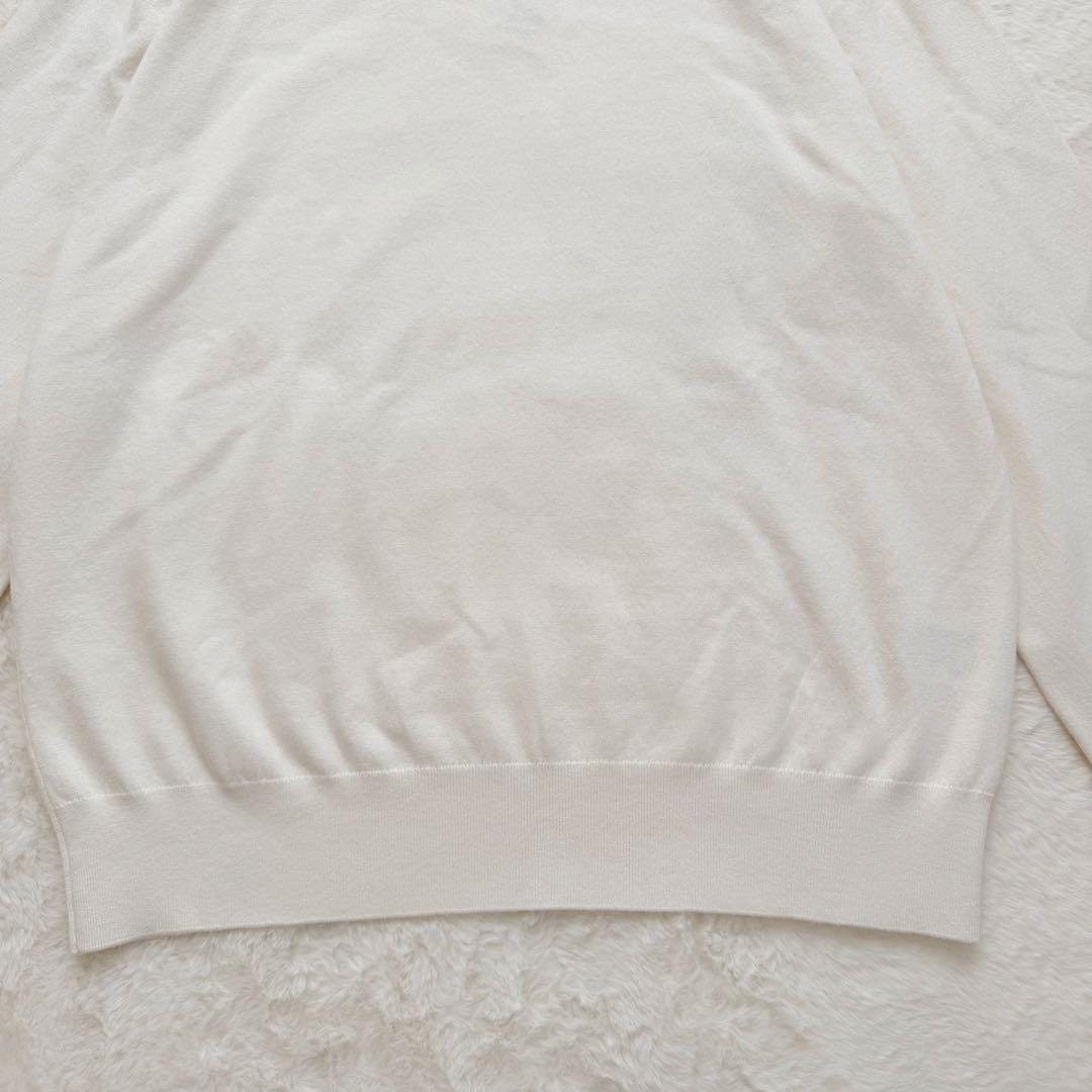 新品✨ CABaN コットンカシミヤプレーンクルーネックプルオーバー ホワイト