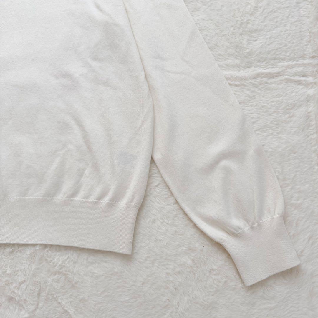 新品✨ CABaN コットンカシミヤプレーンクルーネックプルオーバー ホワイト