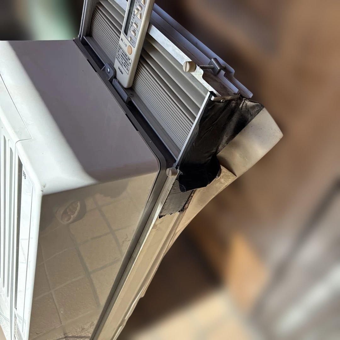 Haier 窓用エアコン　JA-16U 2020年　窓枠付き　簡易洗いました